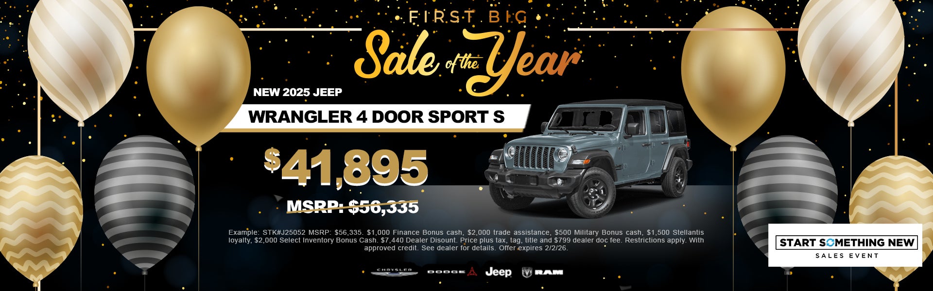 New 2025 Jeep Wrangler 4 Door Sport S